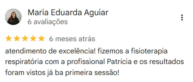 Print de avaliacao real de cliente no Google
