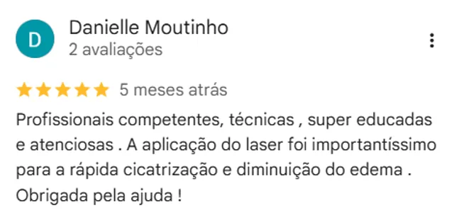 Print de avaliacao real de cliente no Google