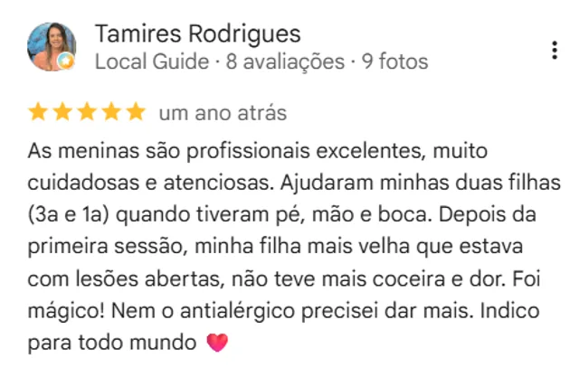 Print de avaliacao real de cliente no Google