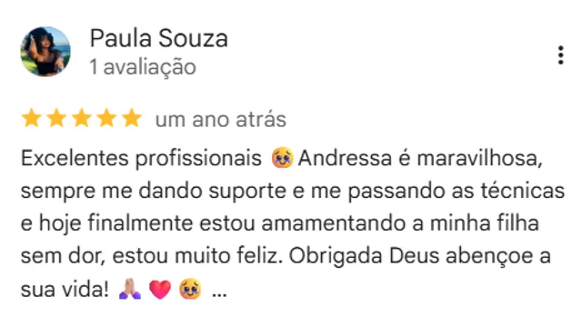 Print de avaliacao real de cliente no Google