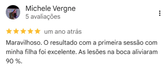 Print de avaliacao real de cliente no Google